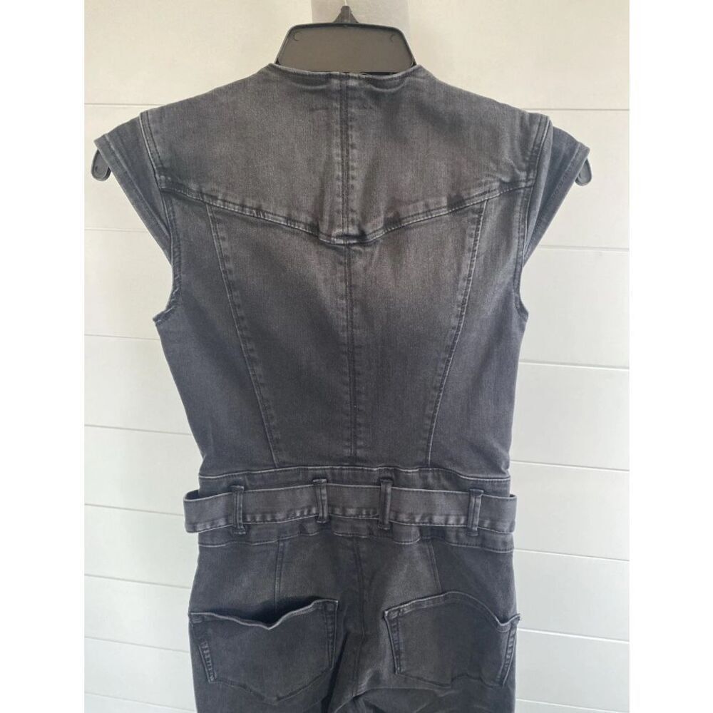 PAIGE Laurel Canyon belted denim jumpsuit Dark Twilight Size 00 NWT/001 - Picture 10 of 13